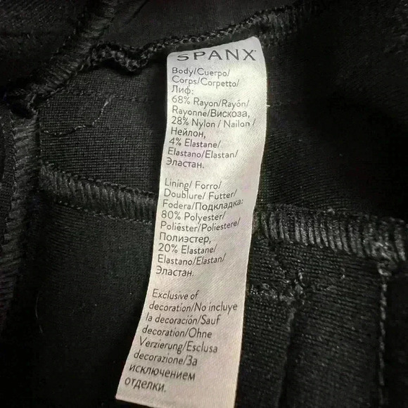 SPANX The Perfect Pant Ankle Sequin Tuxedo Skinny Classic Black Size Small - Picture 10 of 11